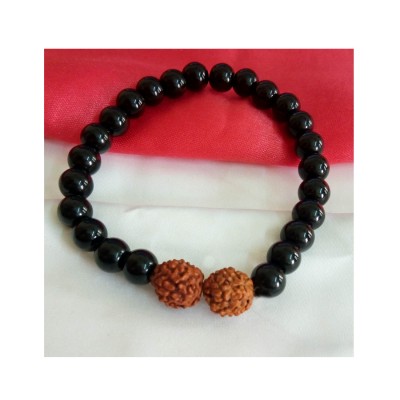 Rudraksha Black Onyx Beads Bracelet